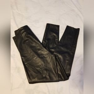 NWT Zara Faux Leather Black Pants Women's Size M